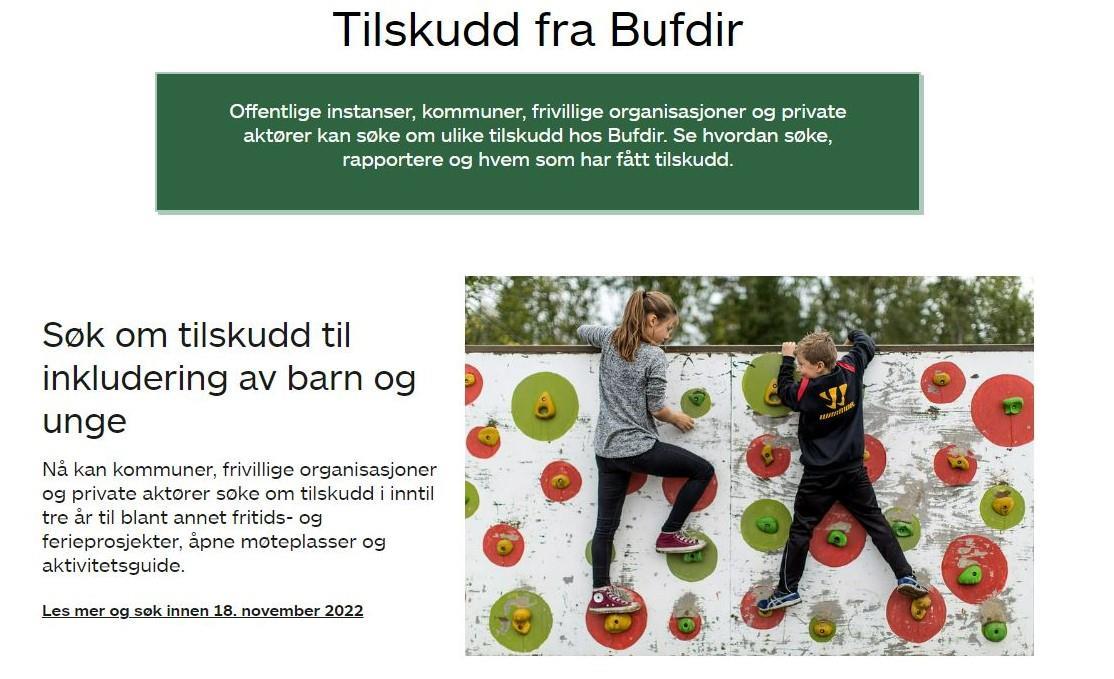 Tilskudd Til Inkludering Av Barn Og Unge - Vågan Kommune