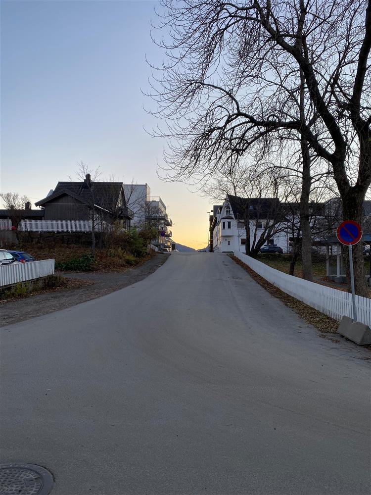 Bildet viser Parkgata som blir berørt av prosjektet. - Klikk for stort bilde